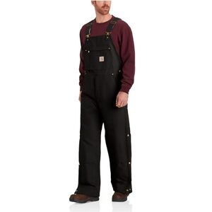 LOOSE FIT FIRM DUCK INSULATED BIB OVERALL - 2 WARMER RATING